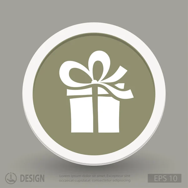 Icono de diseño plano de regalo — Archivo Imágenes Vectoriales