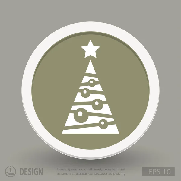 Kerstboom pictogram — Stockvector