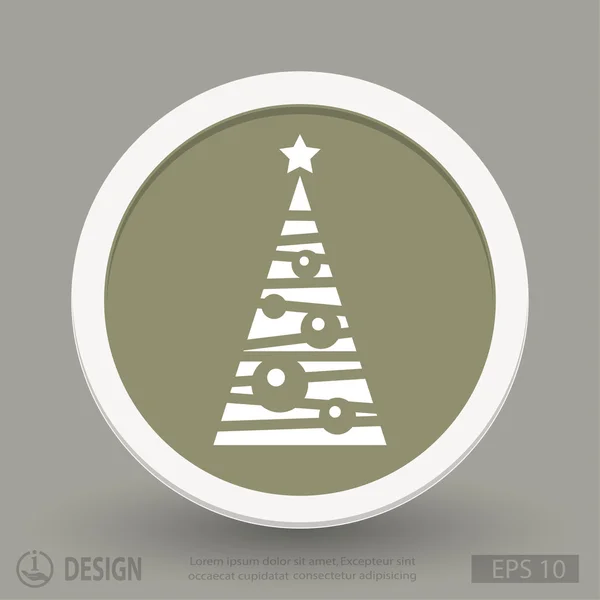 Kerstboom pictogram — Stockvector