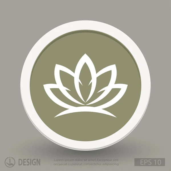 Lotus flache Design-Ikone — Stockvektor