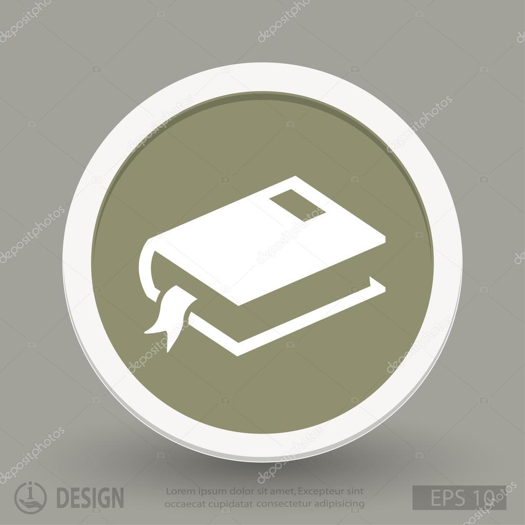 Book flat design icon