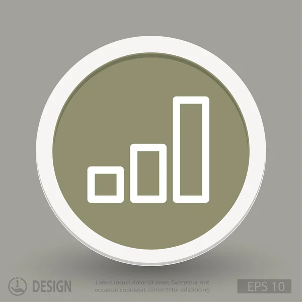 Plochý design ikona grafu — Stockový vektor