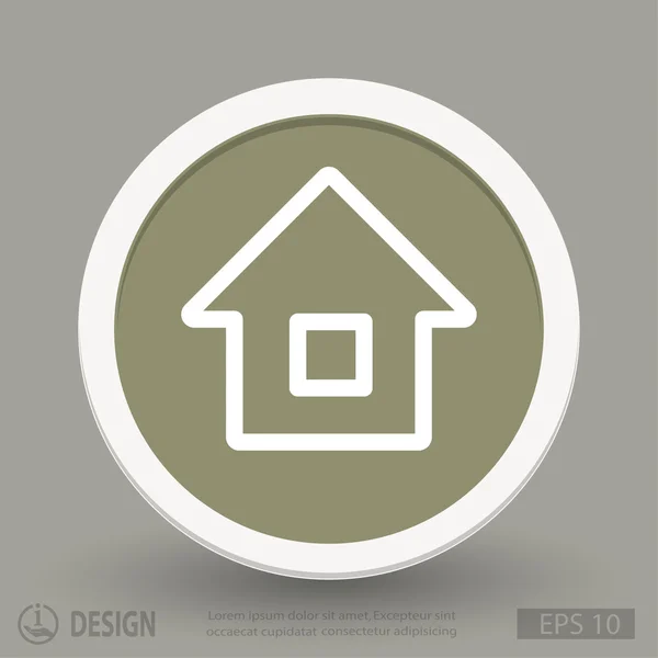 Wohnung Design-Ikone — Stockvektor