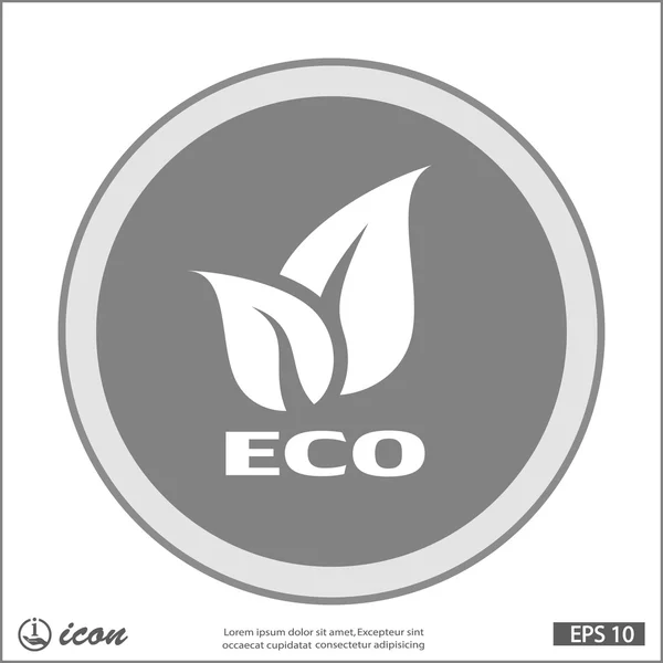 Eco flat design icon — Stock Vector