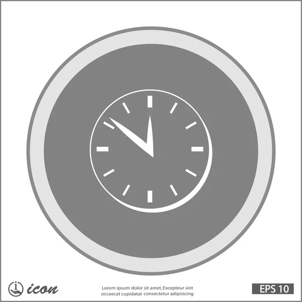 Иконка плоского дизайна часов — стоковый вектор