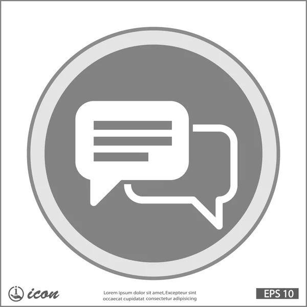 Message or chat flat design icon — Stock Vector