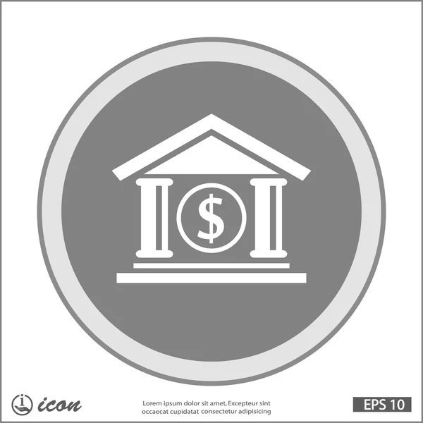 Banco icono de diseño plano — Archivo Imágenes Vectoriales