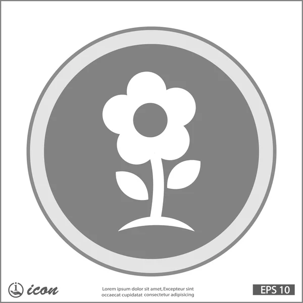 Kwiat płaski kształt ikony — Wektor stockowy