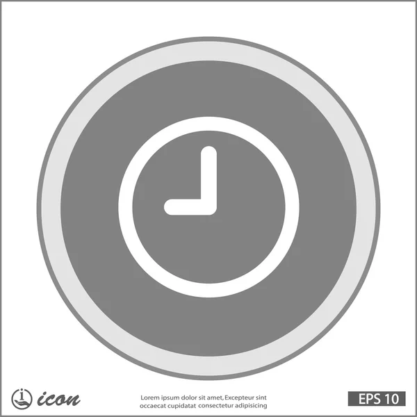 Reloj icono de diseño plano — Vector de stock