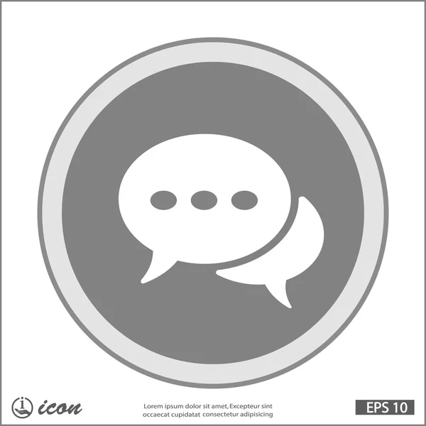 Nachricht oder Chat flache Design-Symbol — Stockvektor