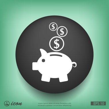 Domuz servet düz tasarım simgesi