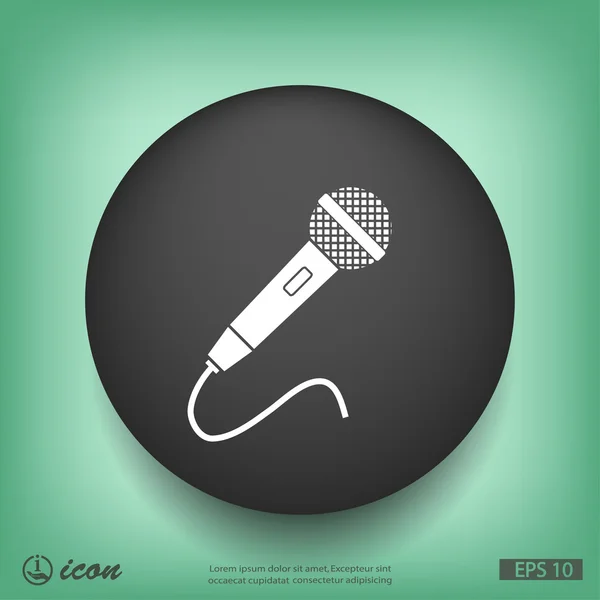 Mikrofon düz tasarım simgesi — Stok Vektör