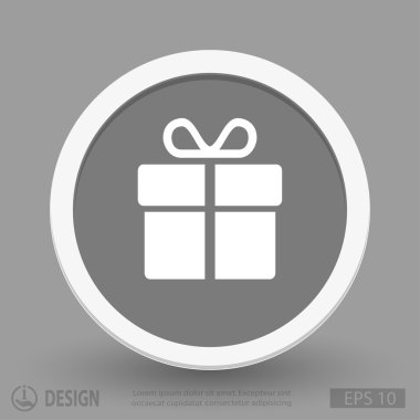 Hediye düz tasarım simgesi