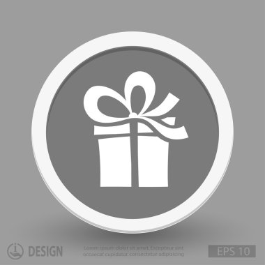 Hediye düz tasarım simgesi