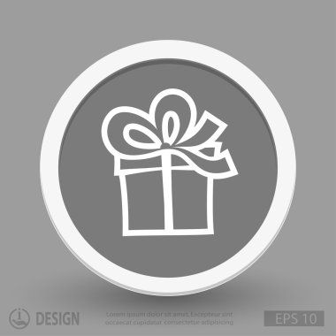 Hediye düz tasarım simgesi