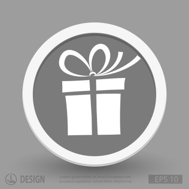 Hediye düz tasarım simgesi