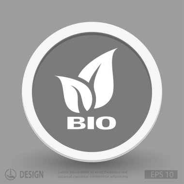 Eko düz tasarım simgesi