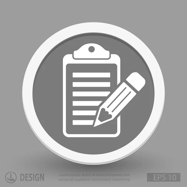 Platte ontwerp notitiepictogram — Stockvector