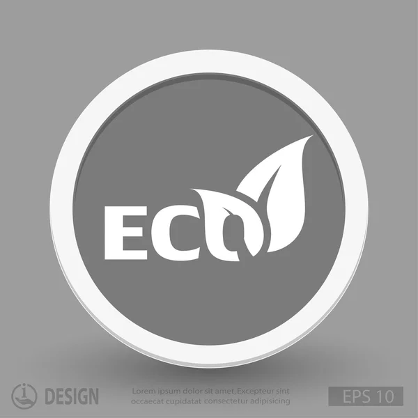 Eco platt design ikon — Stock vektor