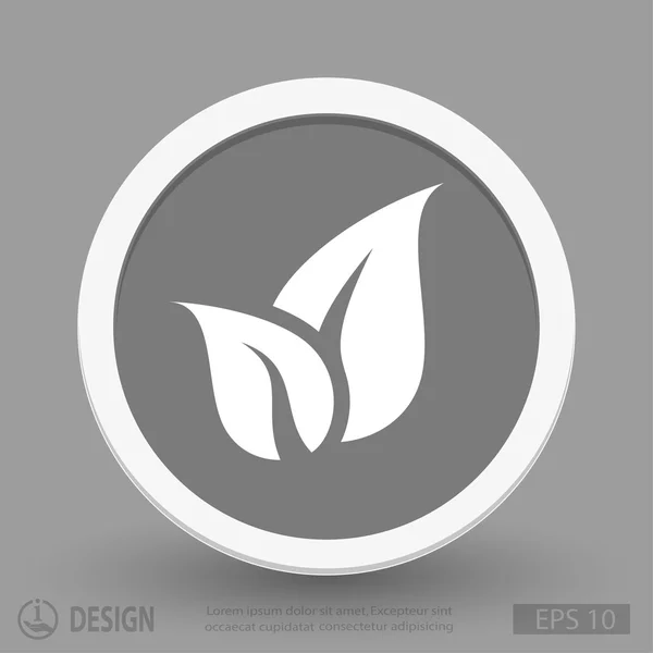 Öko-flache Design-Ikone — Stockvektor
