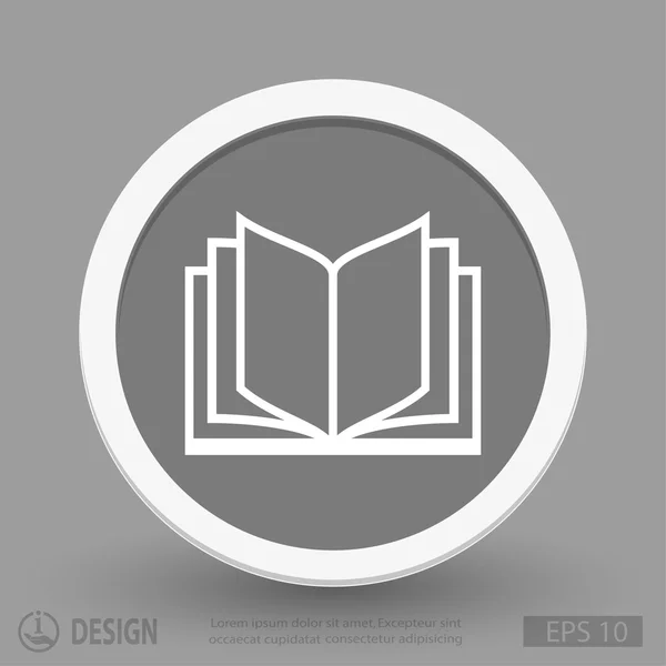 Libro icono de diseño plano — Vector de stock