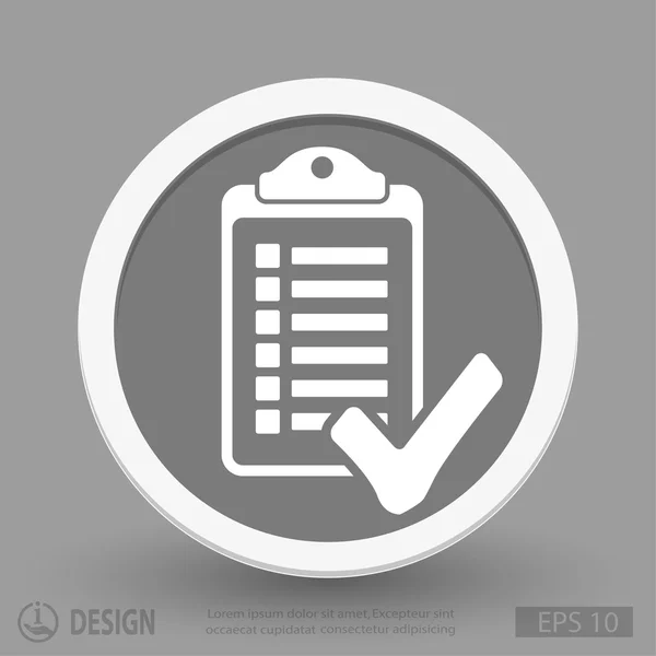 Controlelijst platte ontwerp pictogram — Stockvector