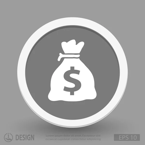 钱袋子平面设计图标 — 图库矢量图片