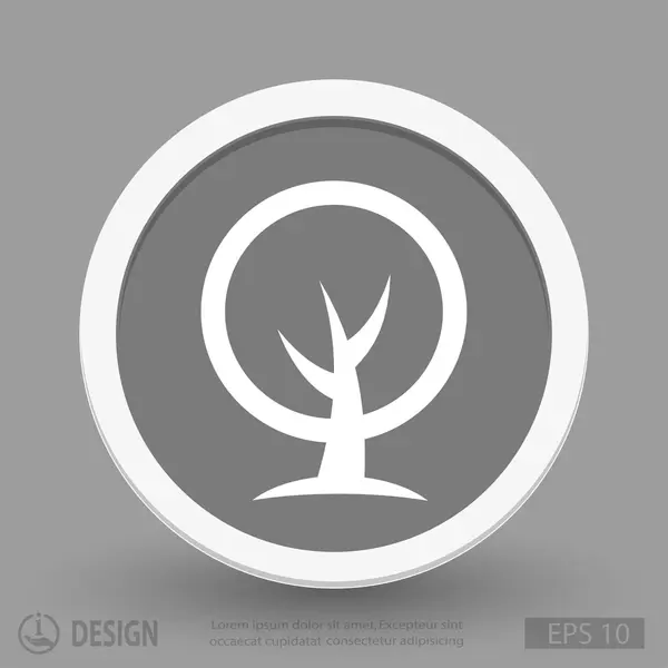 Δέντρο επίπεδη σχεδίαση εικονίδιο — Διανυσματικό Αρχείο