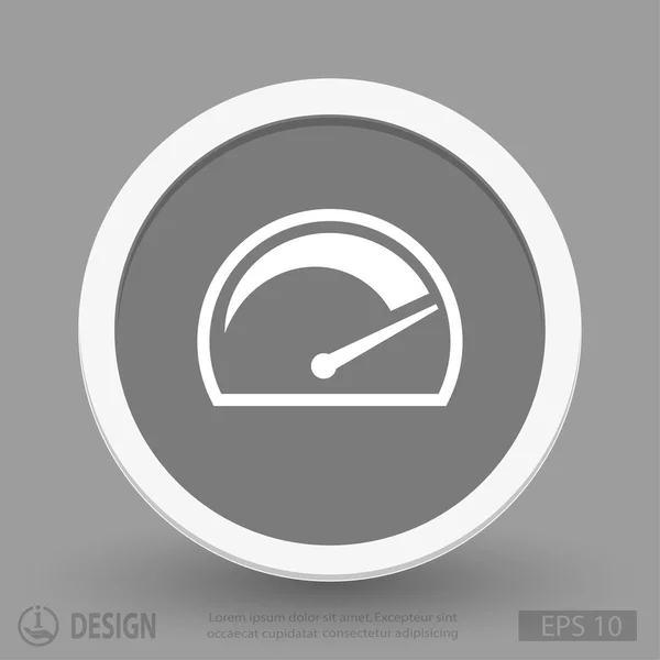 Speedometer flat design icon — Stock Vector