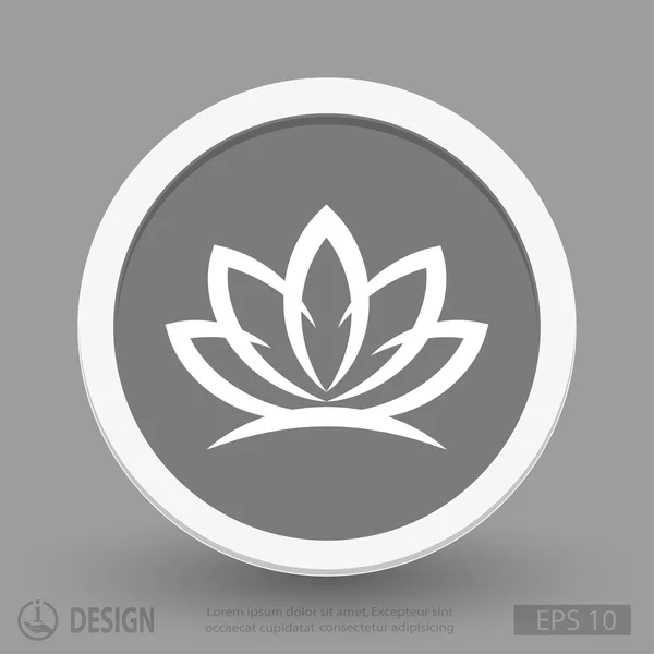 Lotus flache Design-Ikone — Stockvektor