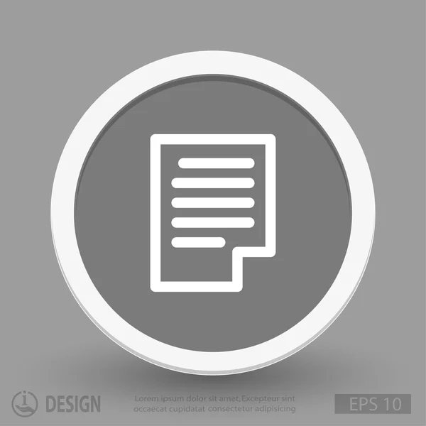 Pictogram voor het platte ontwerp van pagina — Stockvector
