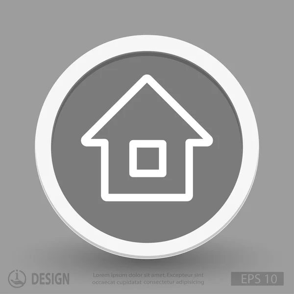 Casa icono de diseño plano — Vector de stock