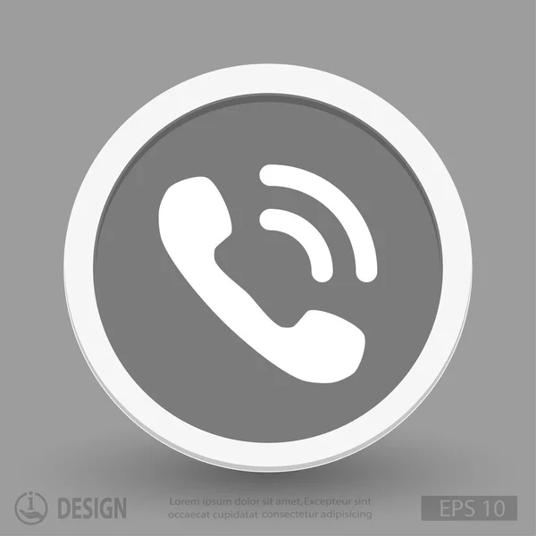 Telefon Düz Tasarım Simgesi — Stok Vektör