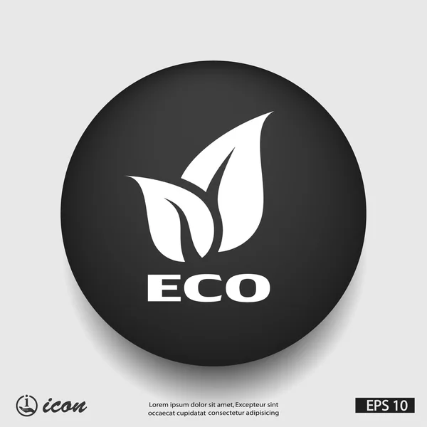 Eco flat design icon — Stock Vector