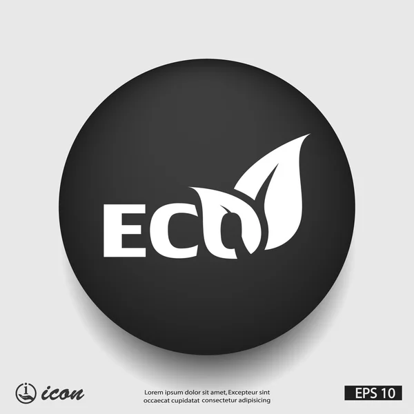 Eco plat ontwerp pictogram — Stockvector