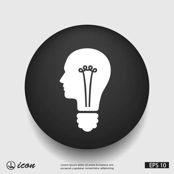 Ícone de conceito lâmpada —  Vetores de Stock