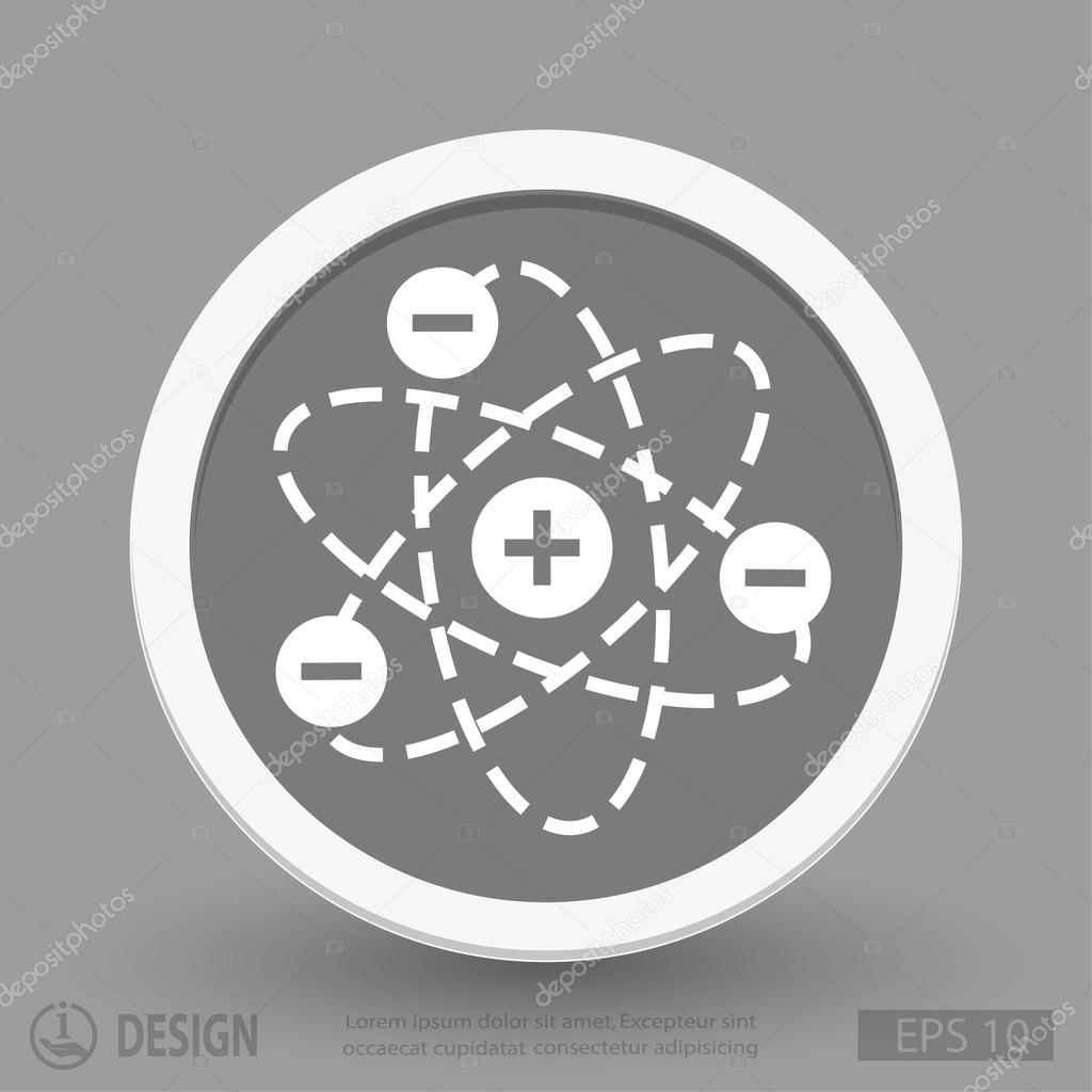 Atom flat design icon