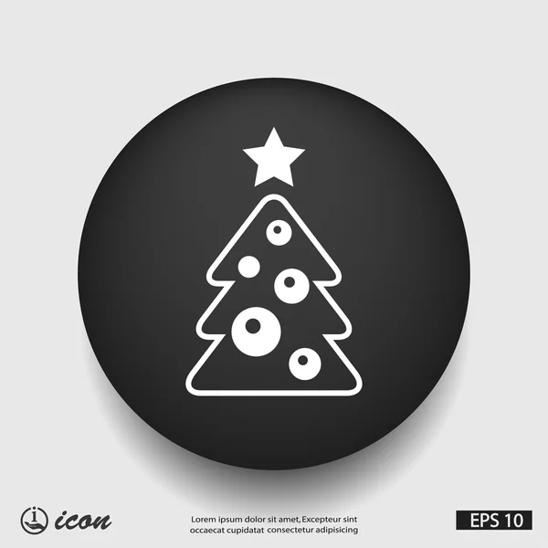 Christmas tree icon — Stock Vector