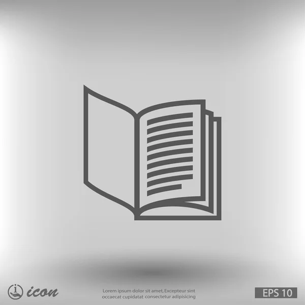 Επίπεδη σχεδίαση εικονίδιο βιβλίου — Διανυσματικό Αρχείο