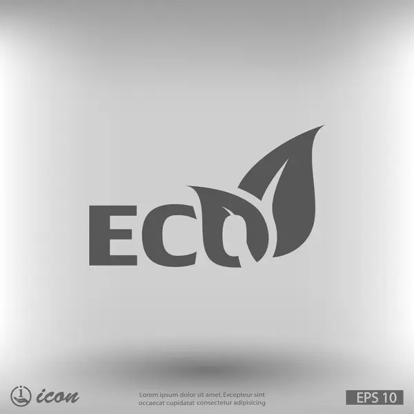 Eco plat ontwerp pictogram — Stockvector