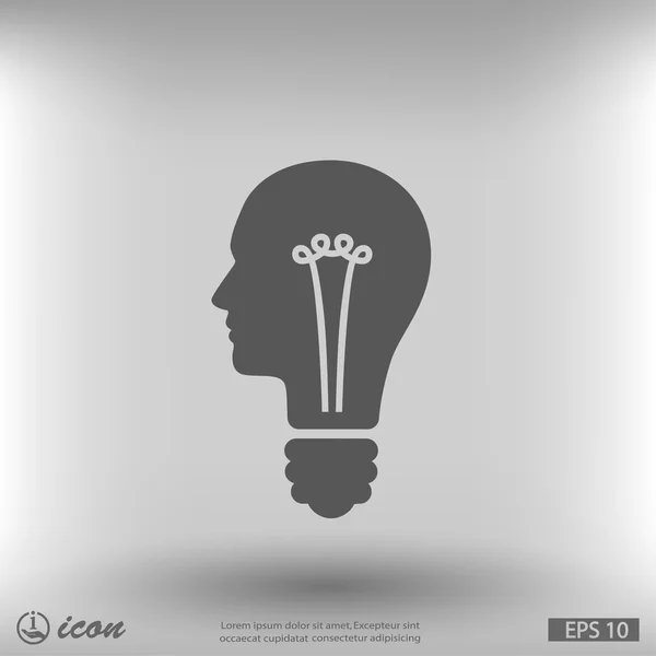 Icône concept ampoule — Image vectorielle