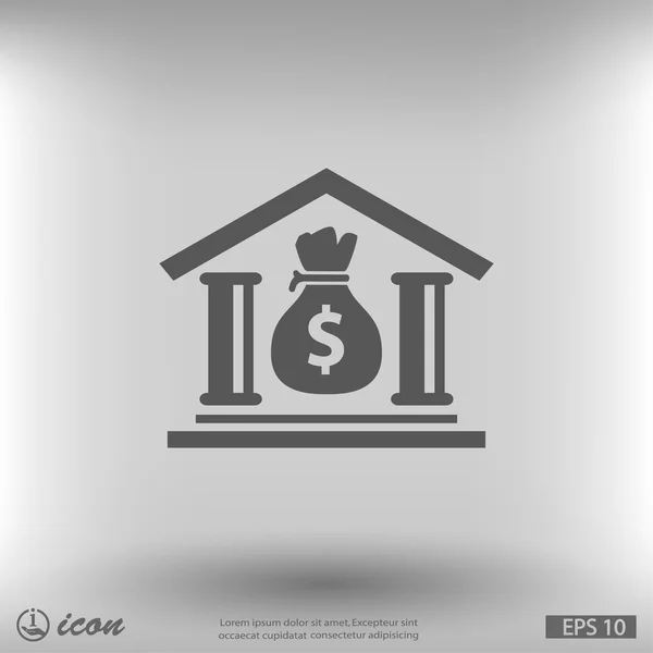 Bank flat design icon — Stock Vector