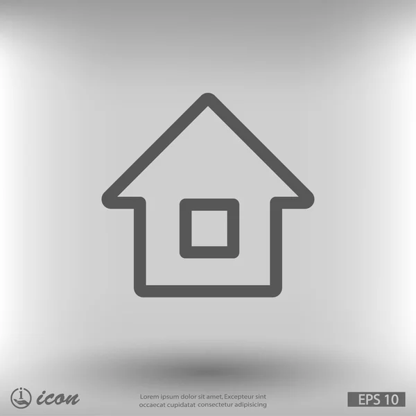 Platte huisontwerp pictogram — Stockvector