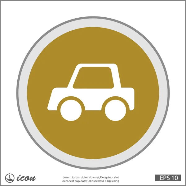 Coche icono de diseño plano — Vector de stock