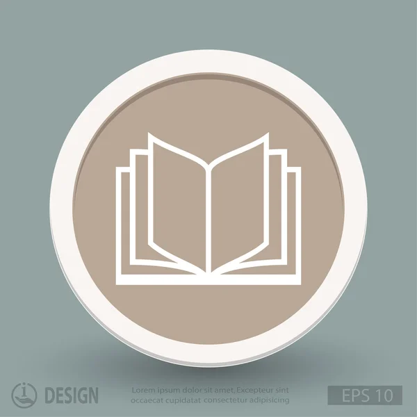 Book flat design icon — Stock Vector