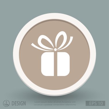 Hediye düz tasarım simgesi
