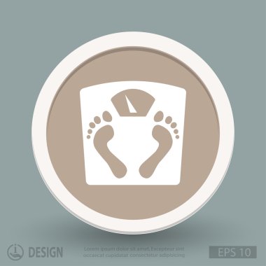 ayak izleri ile banyo Baskülü