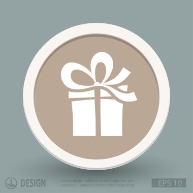 Hediye düz tasarım simgesi