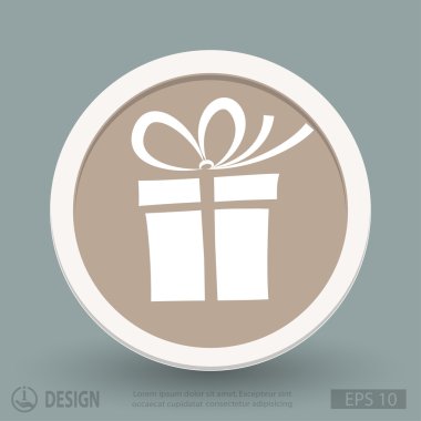 Hediye düz tasarım simgesi