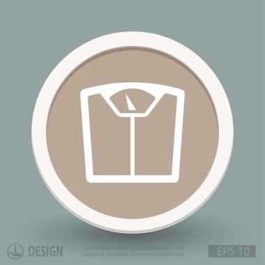 Banyo ölçekli düz tasarım simgesi